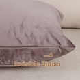thumbnail image 2 of Top Finel Decorative Hand-Made Throw Pillow Cases Soft Particles Velvet Solid Cushion Covers 20 x 20 for Couch Bedroom Car, Pack of 2, Purple, 2 of 6