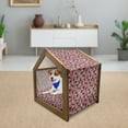 thumbnail image 3 of Cobblestone Pet House, Patchwork Style Tribal Bricks of Polka Dot Stripes and Zigzag Pattern Squares, Outdoor & Indoor Portable Dog Kennel with Pillow and Cover, 5 Sizes, Multicolor, by Ambesonne, 3 of 5