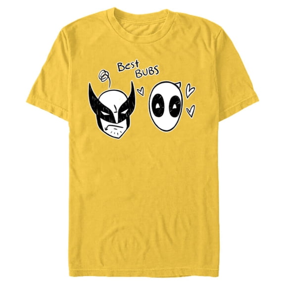 Marvel Studios Deadpool & Wolverine Best Bubs Toony - Short Sleeve Blended T-Shirt for Adults - Customized-Yellow