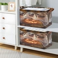 thumbnail image 6 of Foldable Iron Frame Storage Basket Open Basket Bins Versatile Organizer for Laundry Bathroom Closet 16.9” x 11.4” x 10” Three Dogs Dressed As Ghosts, 6 of 7