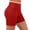 Red, variant on Women's High Waisted Biker Shorts Tummy Control Athletic Shorts with Phone Pockets Stretchy Workout Pants for Yoga Running Pilates Light Blue 2XL