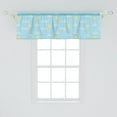 thumbnail image 2 of Ambesonne Pale Blue Window Valance, Clouds and Sun, 54" X 18", Pale Blue Yellow, 2 of 3