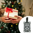 thumbnail image 4 of Unique Bargains 1 Pc Geometry Pattern Luggage Tag for Travelling Black White, 4 of 5