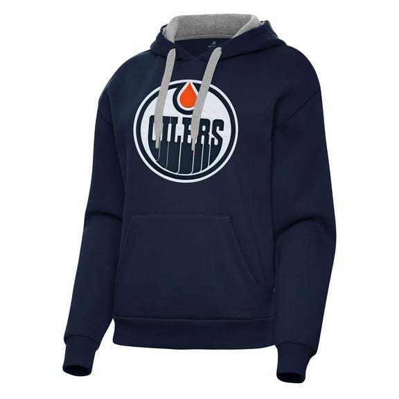 Women's Antigua Navy Edmonton Oilers Victory Pullover Hoodie
