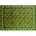 thumbnail image 1 of Ahgly Company Indoor Rectangle Oriental Green Industrial Area Rugs, 2' x 5', 1 of 4