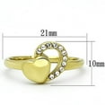 thumbnail image 2 of Luxe Jewelry Designs Women's Stainless Steel Heart Shaped Ring with Top Grade Crystals - Size 6, 2 of 4