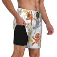 thumbnail image 2 of Zufioo Cartoon Monkey Mens Swimsuit Trunks with Compression Liner,Quick Dry Sports suit,Beach Board Shorts with Pockets,Bathing Suits-Medium, 2 of 6
