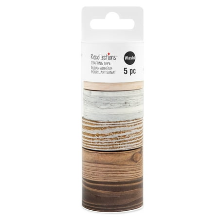 UPC: 0195158642117 | Wood Grain Crafting Washi Tape Set by Recollections™