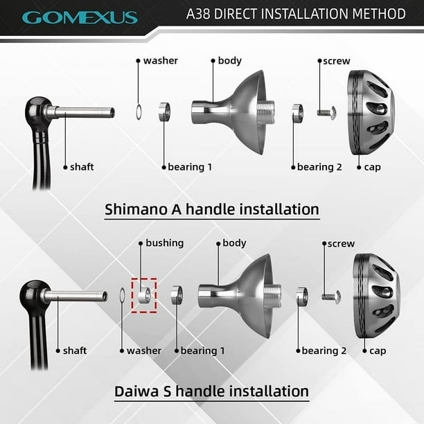 GOMEXUS Power Knob Compatible for Shimano Stradic Ci4+ Daiwa