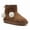 brown, variant on Kids Winter Snow Boots, Girls Boys Comfy Faux Fur Lined Short Boots Slip On Furry Outdoor Warm Ankle Boot