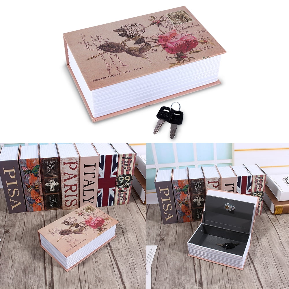 Dictionary Book Shaped Safe – Secret Money & Jewelry Locker With 2 Keys, Hidden Storage For Home Or Office