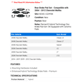 thumbnail image 2 of Rear Brake Pad Set - Compatible with 2004 - 2012 Chevy Malibu 2005 2006 2007 2008 2009 2010 2011, 2 of 2