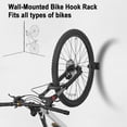 thumbnail image 5 of Elowen Bike Wall Storage Rack Wall Mounted Bike Rack Adjustable Vertical Bike Storage Rack Garage Bike Hanger Indoor Bike Wall Mount Holds Up to 60Lbs for Garage Home Office Black ABS Plastic, 5 of 7