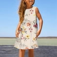 thumbnail image 2 of LUOGENLI Graduation Dresses For Girls 5Th Grade Girls Fashion Cute Spring And Summer Printed Round Neck Sleeveless Casual Dress Girls Dresses 10-12 Casual Summer Dresses For Girls 6-7 7-8, 2 of 5
