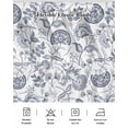 thumbnail image 5 of Pastoral Flowers Wrap Around Bed Skirts for California King Bed 18" Drop,Bed Skirt with Adjustable Elastic Belt Dust Ruffle Bed Valance for Bedroom Vintage Haze Blue Farmhouse Plant Bed Frame Cover, 5 of 7
