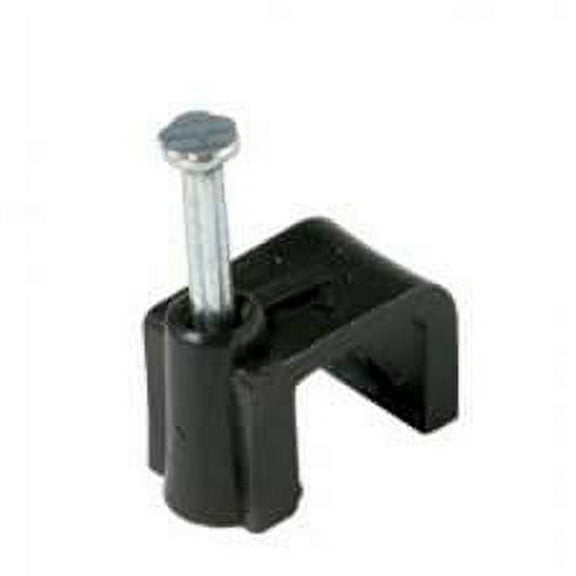 Steren 200-960 RG6 Cable Mounting Clips W/Nail Black (100 pack) - 200-960