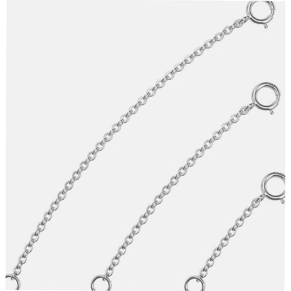 3Pcs 925 Sterling Silver Necklace Extender Chain Extenders for Women Necklaces Bracelet Extender