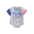 thumbnail image 6 of Summer Newborn Baby Boy Clothing Fashion Short Sleeve Letter Print Bodysuit Infant Clothes Jumpsuit Romper, 6 of 8