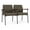 Adler Brown, variant on Mystic Reception 2-Seat Steel Tandem Seating / Charcoal Steel / Light Gray