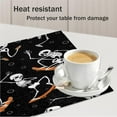 thumbnail image 5 of Skulls Design Placemats Set of 4 Table Mats Washable Placemat Waterproof Place Mats for Party Home Dining Table Decor 18x12 in, 5 of 6