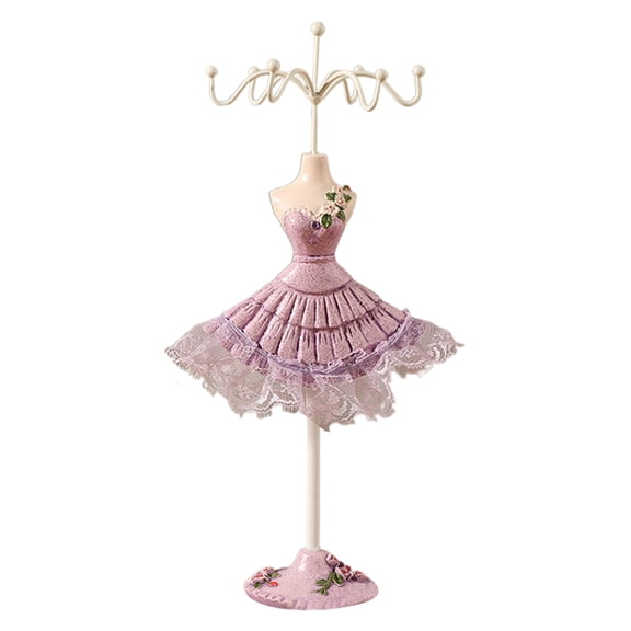 Stylish Jewelry Display Rack Unique Doll Model Earrings Necklace Rotating Jewelry Stand for Girls and Women