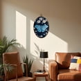 thumbnail image 5 of Canvas Wall Art Blue Butterfly Boho Floral Botanical Aesthetic Teal White Daisies Oval Framed Canvas Prints Vintage Wall Hanging Decor for Home Office Nursery Family Gift 8.6"x11.4", 5 of 7