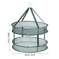 thumbnail image 2 of Unique Bargains Folded Mesh Clothes Hanging Dryer, 2 Layers Sweater Drying Rack, L, Green, 2 of 5