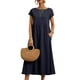 thumbnail image 1 of Vestido midi Zhyaj, holgado, túnica de verano, playa, con bolsillos, algodón, 1 of 7