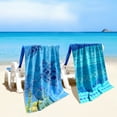 thumbnail image 7 of Microfiber Beach Towel, Oversized Pool Towel 72" x 36", Sand-Free Beach Towel, Quick Drying, Super Absorbent, Soft Breathable(2 Pack Sea Floor+Turtle), 7 of 7