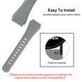 thumbnail image 4 of Uxcell Rubber Watch Band 20mm Width, Unique Design Silicone Strap for Smart Watch Grey, 4 of 5