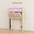 thumbnail image 6 of ARICOEASY Upholstered Headboard for Twin Beds with Storage Space, Cloud-shaped Headboard with LED Light and Power Outlets, Beige, 6 of 8