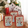 Laxiabr Christmas Tin Cookie Snack Jars with Lid, Metal Biscuit Storage