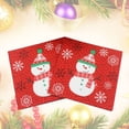 thumbnail image 1 of STRANDCHIC 20Pcs Snowman Themed Napkin Red Wood Pulp for Holiday Beverage Use, 1 of 8