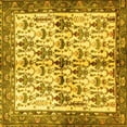 thumbnail image 1 of Ahgly Company Indoor Square Animal Yellow Traditional Area Rugs, 7' Square, 1 of 4