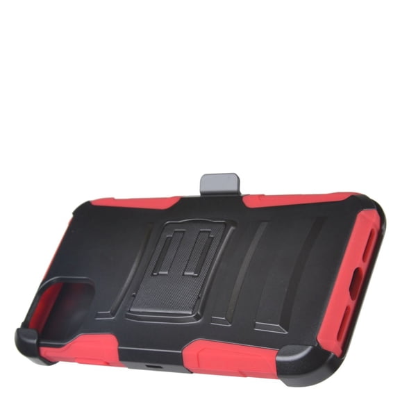 Apple iPhone 11 PRO Case Combo Hybrid Holster Heavy Duty Shockproof Full Body Protective Case with Kickstand and Swivel Belt Clip Impact Armor Rugged TPU RED Cover for Apple iPhone 11 Pro / 5.8"