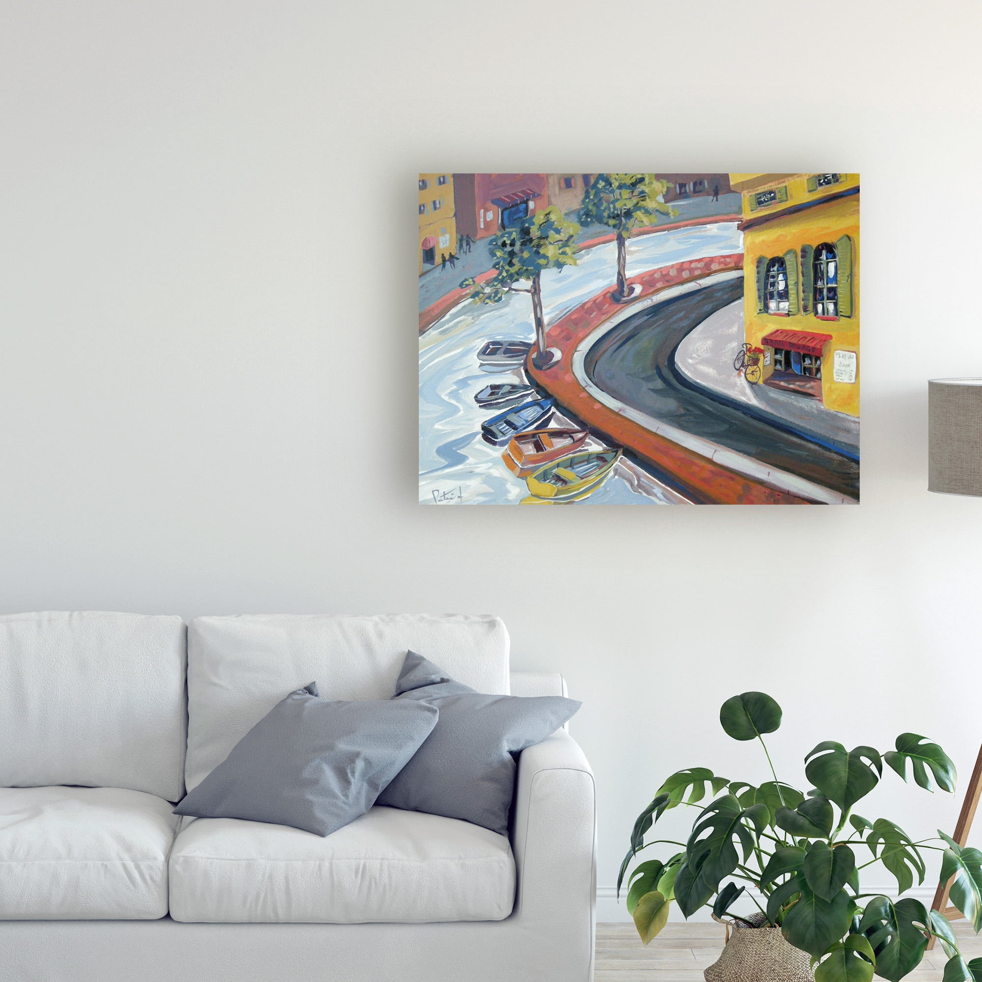 Trademark Fine Art 'Colorful Harbor' Canvas Art by Patricia A. Reed