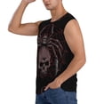 thumbnail image 3 of Bingfone Spider with Skull Pattern Men's Tank Tops Workout Sleeveless Tee Shirts Running Beach Tanks for Men-Large, 3 of 8
