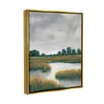 thumbnail image 2 of Stupell Industries Cloudy Rural Marsh Landscape Painting Metallic Gold Floating Framed Canvas Print Wall Art, Design by Tim OToole, 2 of 6