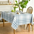 thumbnail image 3 of Summer Tablecloth 60×84 Inch Rectangular, Buffalo Plaid Blue White Washable Seasonal Table Cover for Party Picnic Dinner Decor, 3 of 6