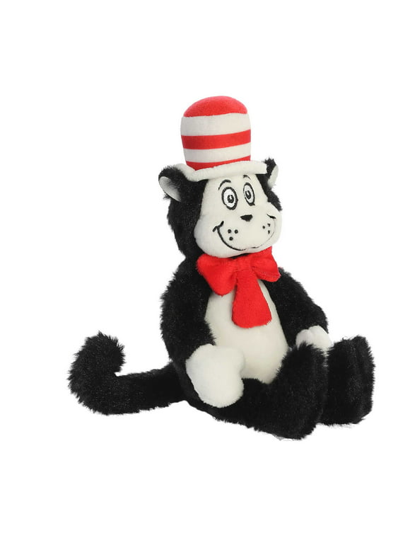 Aurora - Small Black Dr. Seuss - 8" Cat In The Hat - Whimsical Stuffed Animal
