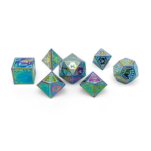 DnD Dice | Stars of Auriga - Space Dice 7 Piece RPG Set | Norse Foundry