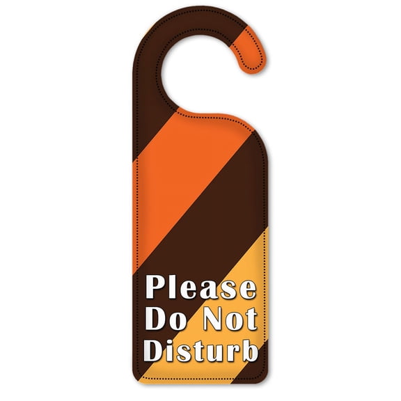 Do Not Disturb Door Knob Hanger Sign - Bold Fall Stripes