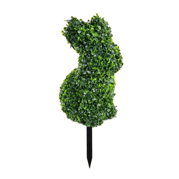 Decorr Artificial Bunny Topiary,24.8"Bunny Topiary Bunny Easter Artificial Bunny Shaped Topiary Trees with Ground Spike,Easter Decorations for Porch, Garden, Patio