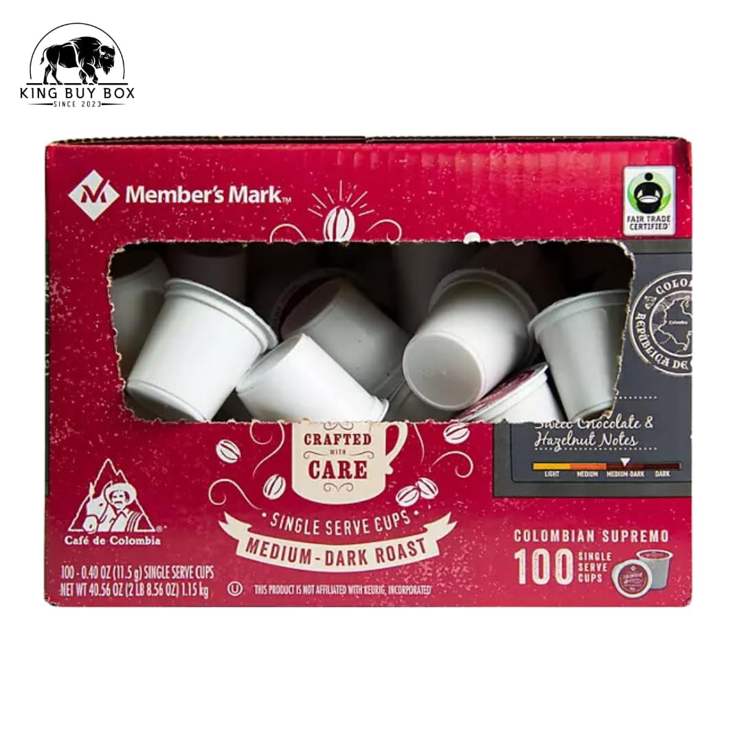 1 PCS cup Bundle with Colombian Supremo Medium-Dark Roast Coffee Pods, 100 ct. compatible with
