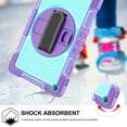 thumbnail image 7 of Dteck for Samsung Galaxy Tab S6 Lite case 10.4 Inch 2022/2020 with Rotating Hand Strap Stand/Shoulder Strap, Heavy Duty Shockproof Case for Galaxy Tab S6 Lite (SM-P610/P613/P615/P619),Purple+Mint, 7 of 7