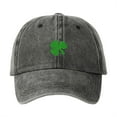 thumbnail image 2 of St Patrick's Day Baseball Cap Green Embroidered Shamrock Funny Unisex Hat, 2 of 4