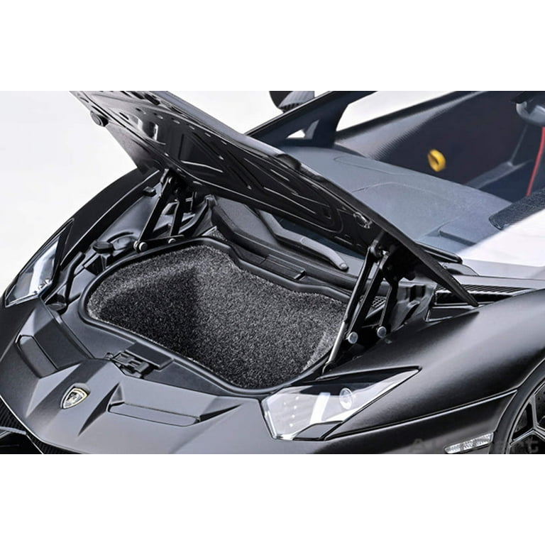 Lamborghini Aventador SVJ Nero Nemesis Matt Black 1/18 Model Car