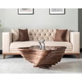 thumbnail image 3 of Papella Model Susan Brown Wooden Coffee Table with Glass Rustic Table Natural Walnut Color Center table Mesa de centro Farmhouse big desk livingroom furniture whiskey color tables Free Form, 3 of 5