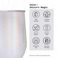 thumbnail image 5 of Corkcicle Stemless Insulated Wine Glass - Stainless Steel, Unicorn Magic - 12 oz, 5 of 9