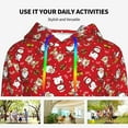 thumbnail image 4 of Lsque Christmas Santa Cartoon Snowman A Pattern Casual Women's Hoodie,Hooded Sweatshirt with Kangaroo Pocket,Pullover Hoodie with Eye-catching Drawstrings-XX-Large, 4 of 7